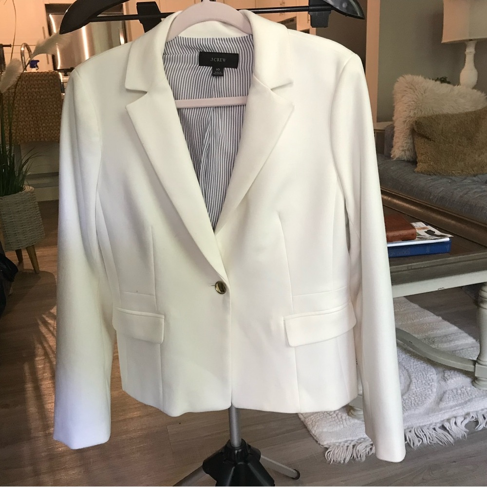 J. Crew Women's White Blazer